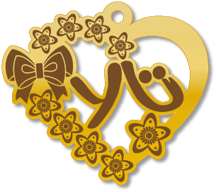 تالا · Arabic Calligraphy Laser Jewelry CAD · Closed Vector Path for Fiber Laser · Gold Name