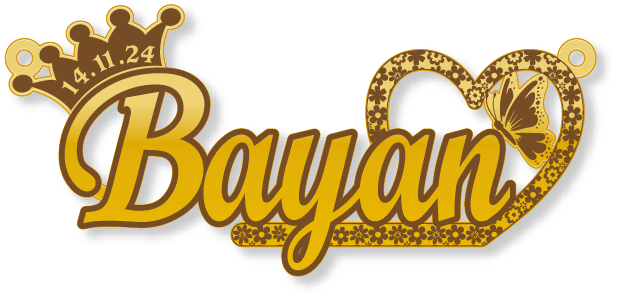 Bayan · تصميم خط عربي ومجوهرات ليزر · مسار مغلق للفايبر ليزر · Gold Name - اسمك ذهب