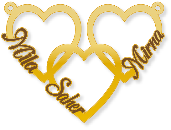 Mila Saher Mirna · تصميم خط عربي ومجوهرات ليزر · مسار مغلق للفايبر ليزر · Gold Name - اسمك ذهب