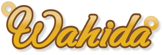 Wahida وحيدة · Arabic Calligraphy Laser Jewelry CAD · Closed Vector Path for Fiber Laser · Gold Name