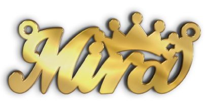 Mira · تصميم خط عربي ومجوهرات ليزر · مسار مغلق للفايبر ليزر · Gold Name - اسمك ذهب
