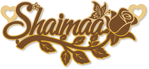 Shaimaa · Arabic Calligraphy Laser Jewelry CAD · Closed Vector Path for Fiber Laser · Gold Name