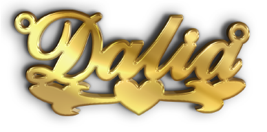 Dalia · تصميم خط عربي ومجوهرات ليزر · مسار مغلق للفايبر ليزر · Gold Name - اسمك ذهب