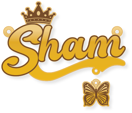 Sham · تصميم خط عربي ومجوهرات ليزر · مسار مغلق للفايبر ليزر · Gold Name - اسمك ذهب
