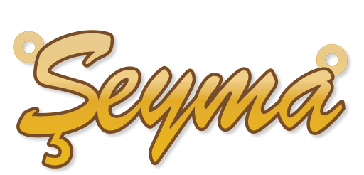 Seyma · تصميم خط عربي ومجوهرات ليزر · مسار مغلق للفايبر ليزر · Gold Name - اسمك ذهب