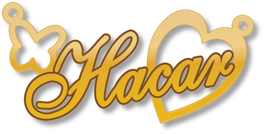 Hacar · تصميم خط عربي ومجوهرات ليزر · مسار مغلق للفايبر ليزر · Gold Name - اسمك ذهب