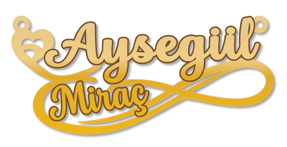 Ayşegül Miraç · Arabic Calligraphy Laser Jewelry CAD · Closed Vector Path for Fiber Laser · Gold Name