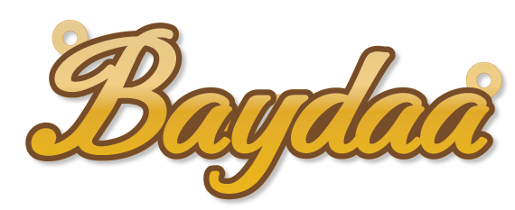 Baydaa · تصميم خط عربي ومجوهرات ليزر · مسار مغلق للفايبر ليزر · Gold Name - اسمك ذهب