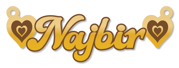 Najbir · تصميم خط عربي ومجوهرات ليزر · مسار مغلق للفايبر ليزر · Gold Name - اسمك ذهب