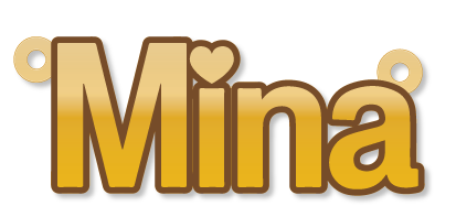 Mina · تصميم خط عربي ومجوهرات ليزر · مسار مغلق للفايبر ليزر · Gold Name - اسمك ذهب