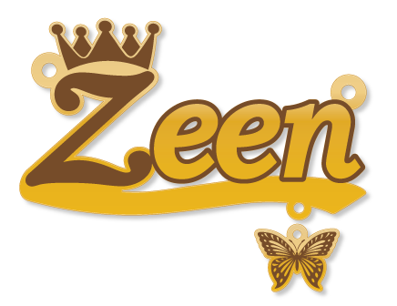 Zeen · Arabic Calligraphy Laser Jewelry CAD · Closed Vector Path for Fiber Laser · Gold Name