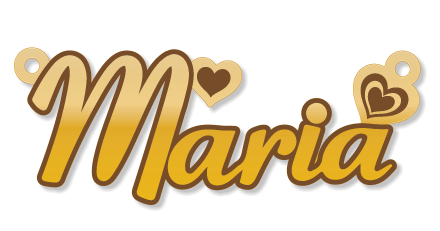 Maria · Arabic Calligraphy Laser Jewelry CAD · Closed Vector Path for Fiber Laser · Gold Name