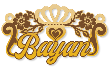 Bayan · تصميم خط عربي ومجوهرات ليزر · مسار مغلق للفايبر ليزر · Gold Name - اسمك ذهب