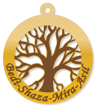 Bedingf Bedi Shaza Mira Asil · تصميم خط عربي ومجوهرات ليزر · مسار مغلق للفايبر ليزر · Gold Name - اسمك ذهب