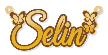 Selin · تصميم خط عربي ومجوهرات ليزر · مسار مغلق للفايبر ليزر · Gold Name - اسمك ذهب