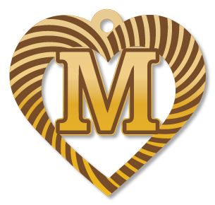 M · تصميم خط عربي ومجوهرات ليزر · مسار مغلق للفايبر ليزر · Gold Name - اسمك ذهب