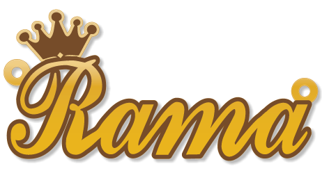 Rama · تصميم خط عربي ومجوهرات ليزر · مسار مغلق للفايبر ليزر · Gold Name - اسمك ذهب