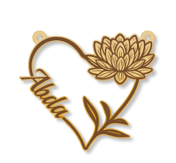 Abda · تصميم خط عربي ومجوهرات ليزر · مسار مغلق للفايبر ليزر · Gold Name - اسمك ذهب
