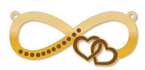 انفنتي · تصميم خط عربي ومجوهرات ليزر · مسار مغلق للفايبر ليزر · Gold Name - اسمك ذهب
