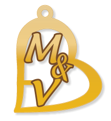 M V · Arabic Calligraphy Laser Jewelry CAD · Closed Vector Path for Fiber Laser · Gold Name