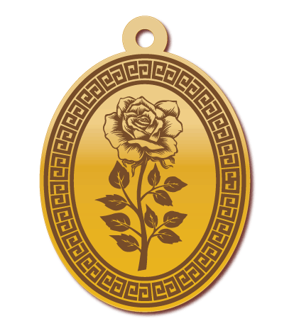 وردة السبيكه · Arabic Calligraphy Laser Jewelry CAD · Closed Vector Path for Fiber Laser · Gold Name