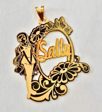 سالي Sallu · تصميم خط عربي ومجوهرات ليزر · مسار مغلق للفايبر ليزر · Gold Name - اسمك ذهب