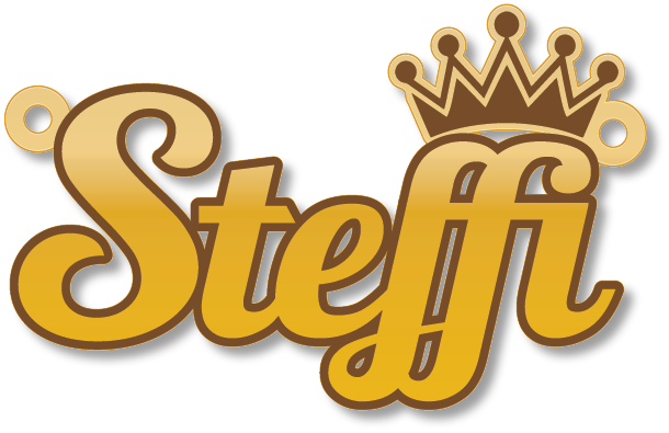 Steffi · تصميم خط عربي ومجوهرات ليزر · مسار مغلق للفايبر ليزر · Gold Name - اسمك ذهب