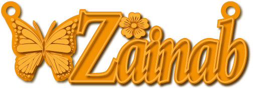 Zainab · Arabic Calligraphy Laser Jewelry CAD · Closed Vector Path for Fiber Laser · Gold Name