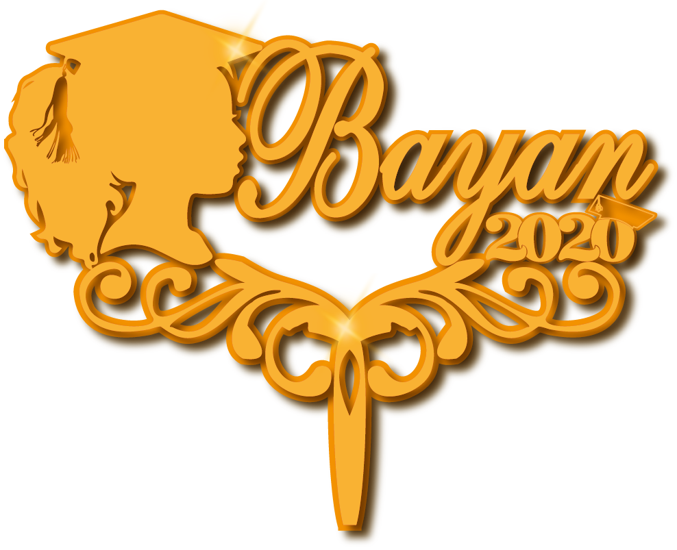 Bayan 2020 · تصميم خط عربي ومجوهرات ليزر · مسار مغلق للفايبر ليزر · Gold Name - اسمك ذهب
