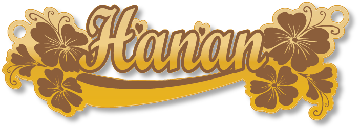 Hanan حنان · تصميم خط عربي ومجوهرات ليزر · مسار مغلق للفايبر ليزر · Gold Name - اسمك ذهب