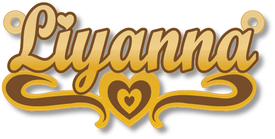 Liyanna · Arabic Calligraphy Laser Jewelry CAD · Closed Vector Path for Fiber Laser · Gold Name