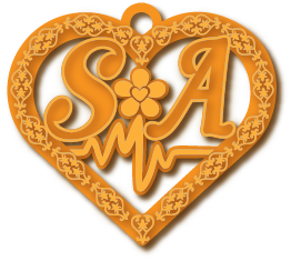 SA · Arabic Calligraphy Laser Jewelry CAD · Closed Vector Path for Fiber Laser · Gold Name