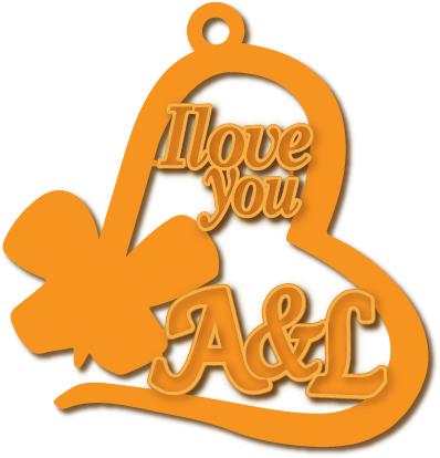 A L · Arabic Calligraphy Laser Jewelry CAD · Closed Vector Path for Fiber Laser · Gold Name