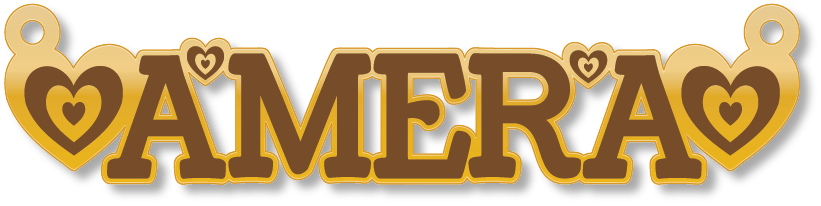 AMERA · تصميم خط عربي ومجوهرات ليزر · مسار مغلق للفايبر ليزر · Gold Name - اسمك ذهب