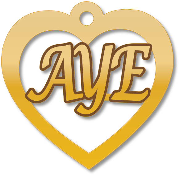 AYE · تصميم خط عربي ومجوهرات ليزر · مسار مغلق للفايبر ليزر · Gold Name - اسمك ذهب