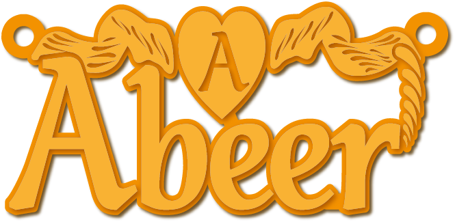 Abeer · تصميم خط عربي ومجوهرات ليزر · مسار مغلق للفايبر ليزر · Gold Name - اسمك ذهب