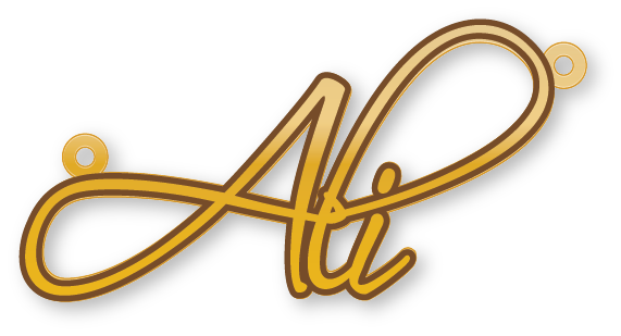 Ail · تصميم خط عربي ومجوهرات ليزر · مسار مغلق للفايبر ليزر · Gold Name - اسمك ذهب