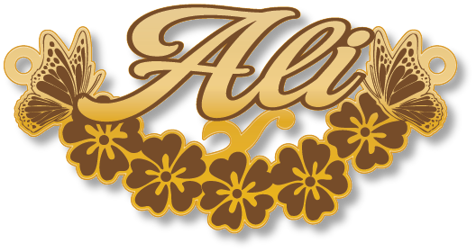 Ali علي · تصميم خط عربي ومجوهرات ليزر · مسار مغلق للفايبر ليزر · Gold Name - اسمك ذهب