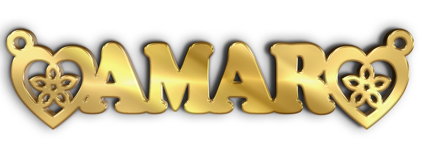 Amar · تصميم خط عربي ومجوهرات ليزر · مسار مغلق للفايبر ليزر · Gold Name - اسمك ذهب