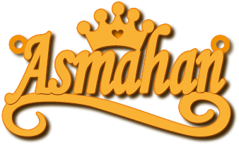 Asmahan · تصميم خط عربي ومجوهرات ليزر · مسار مغلق للفايبر ليزر · Gold Name - اسمك ذهب