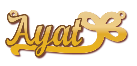 Ayat · Arabic Calligraphy Laser Jewelry CAD · Closed Vector Path for Fiber Laser · Gold Name