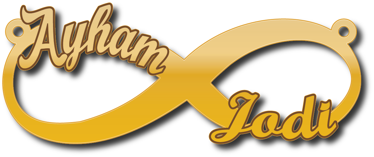 Ayham Jodi · تصميم خط عربي ومجوهرات ليزر · مسار مغلق للفايبر ليزر · Gold Name - اسمك ذهب