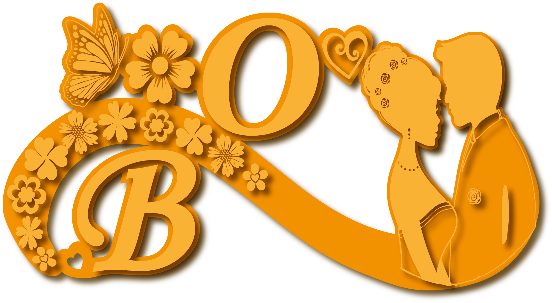 OB · Arabic Calligraphy Laser Jewelry CAD · Closed Vector Path for Fiber Laser · Gold Name