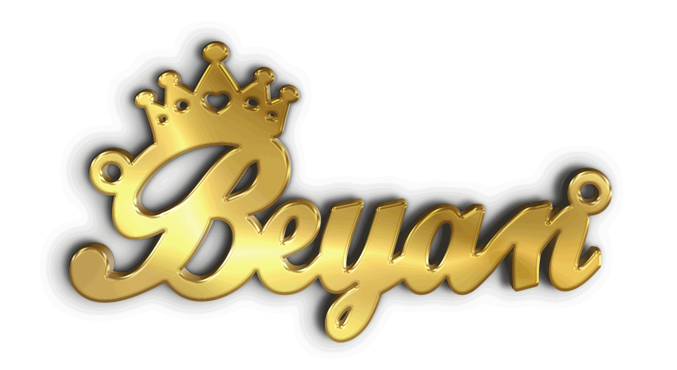 Beyan · تصميم خط عربي ومجوهرات ليزر · مسار مغلق للفايبر ليزر · Gold Name - اسمك ذهب