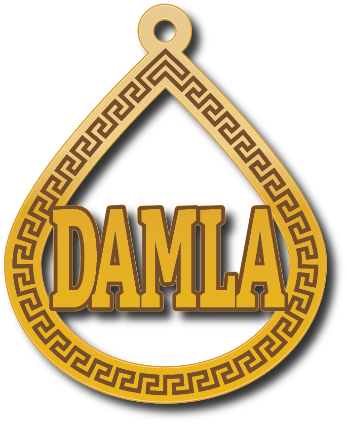 Damla · تصميم خط عربي ومجوهرات ليزر · مسار مغلق للفايبر ليزر · Gold Name - اسمك ذهب