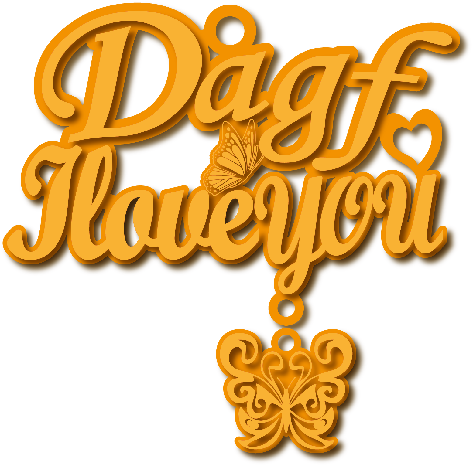 Dagf lLoveyou · تصميم خط عربي ومجوهرات ليزر · مسار مغلق للفايبر ليزر · Gold Name - اسمك ذهب