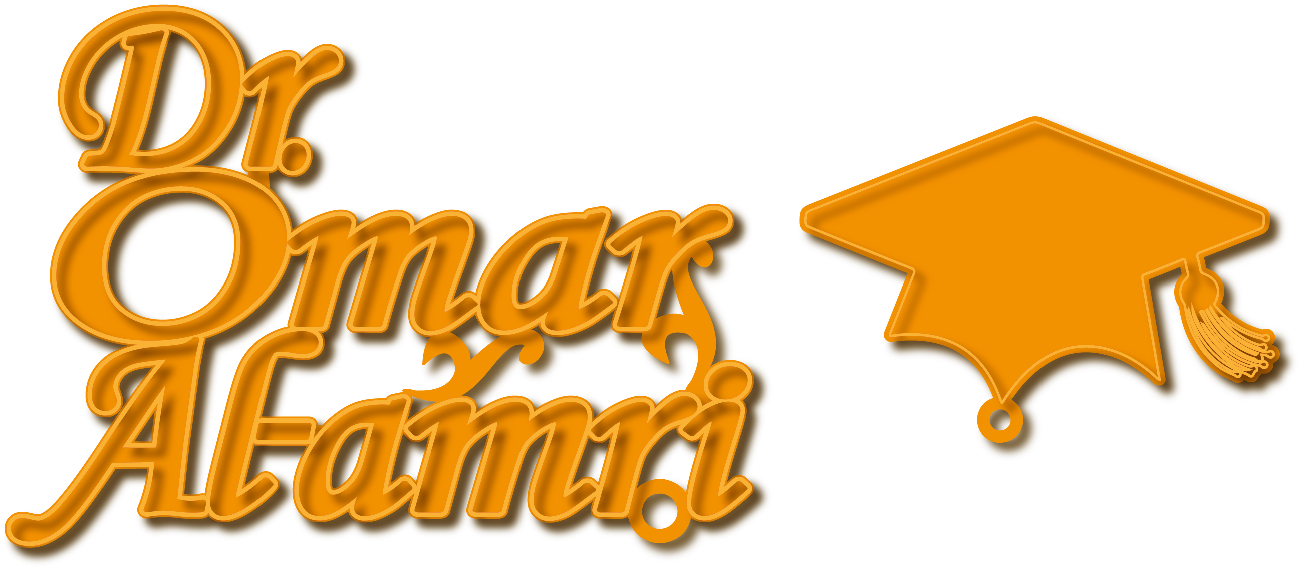 Dr Omar Alamri · Arabic Calligraphy Laser Jewelry CAD · Closed Vector Path for Fiber Laser · Gold Name