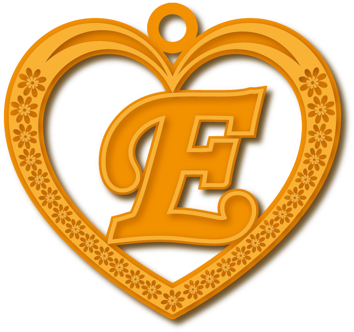 E · Arabic Calligraphy Laser Jewelry CAD · Closed Vector Path for Fiber Laser · Gold Name