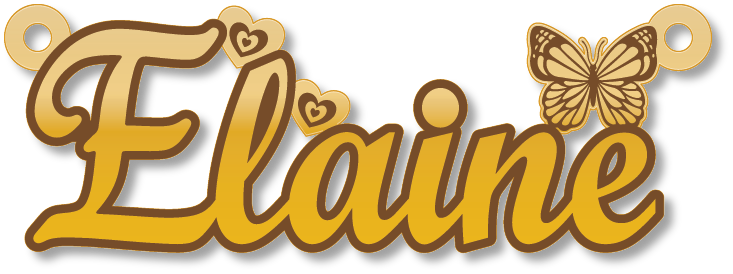 Elaina · تصميم خط عربي ومجوهرات ليزر · مسار مغلق للفايبر ليزر · Gold Name - اسمك ذهب