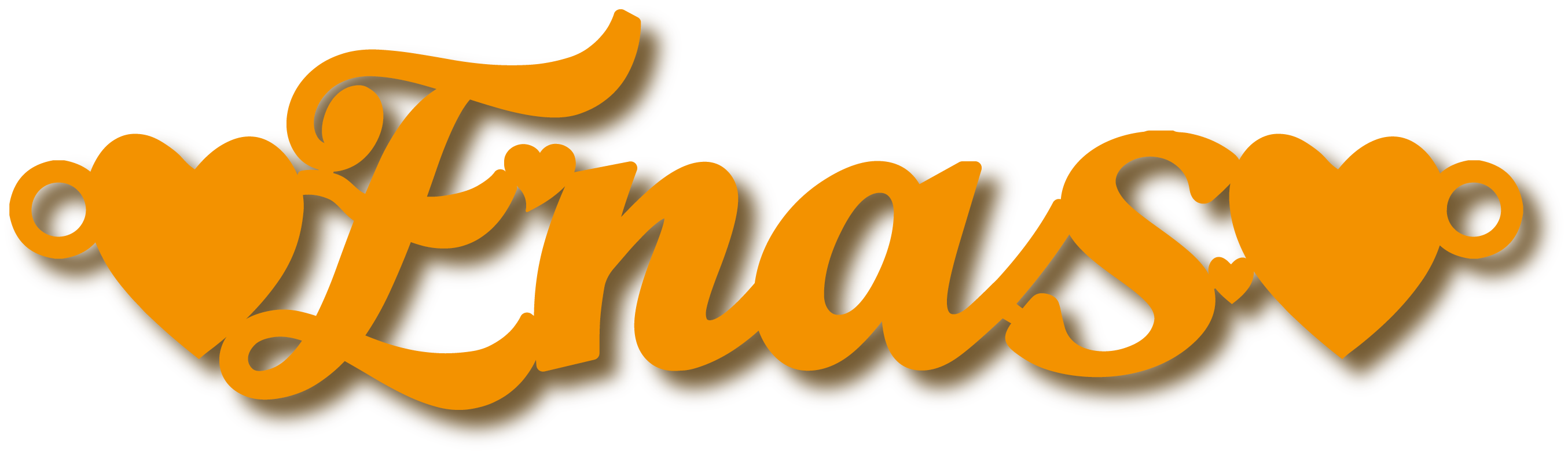 Enas · تصميم خط عربي ومجوهرات ليزر · مسار مغلق للفايبر ليزر · Gold Name - اسمك ذهب